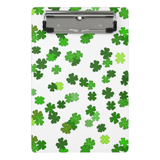 Kelly green "Shamrocks Falling" Mini Klembord (Voorkant)