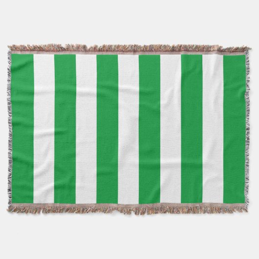 Kelly Green Stripes Pattern Deken (Voorkant)