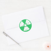 Kelly Green toxisch afval Ronde Sticker (Envelop)