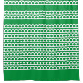 Kelly Groen en wit Moderne bubble Waves Douchegordijn (Voorkant)