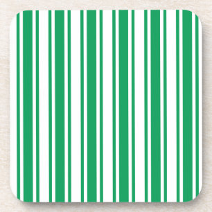 Kelly-groene en witte strepen van snoep bier onderzetter