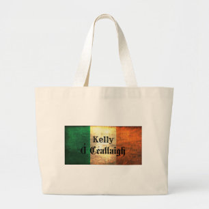 Kelly Ierse vlag Grote Tote Bag