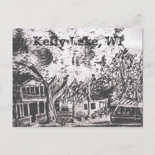 Kelly Lake Cabin Briefkaart (Voorkant)