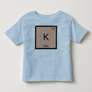 Kelly Naam Chemie Element Periodiek Systeem Kinder Shirts