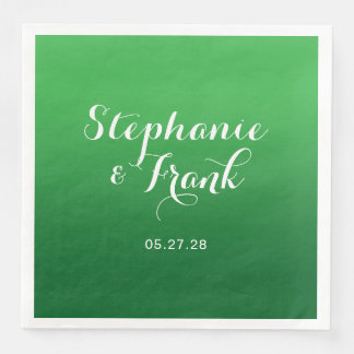 Kelly naar Forest Green Gradient Wedding Servet