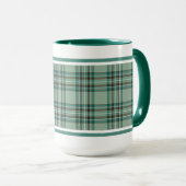 Kelly Tartan Pattern Mint Green Irish Pset Mok (Voorkant rechts)