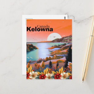 Kelowna BC Reisansichtkaart, Brits-Columbia Briefkaart