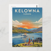 Kelowna Canada Travel Briefkaart (Voorkant / Achterkant)
