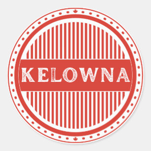 Kelowna City Pride-embleem – Canadese identiteit Ronde Sticker