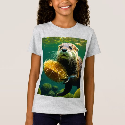 Kelp Forest Playground: The Otter’s World T-shirt (Voorkant)