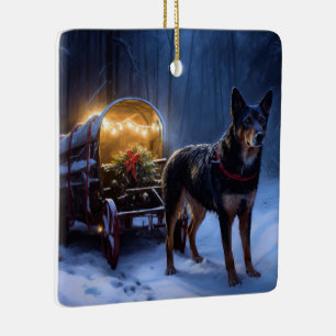 Kelpie Australien Traîneau de Neige Décoration de 