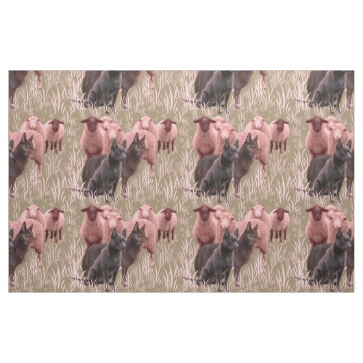 Kelpie australienne en tissu de moutons (Fat Quarter)