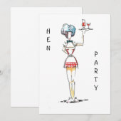 Kelpmeisje Hen Party Uitnodiging (Voorkant / Achterkant)
