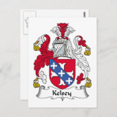 Kelsey Family Crest Briefkaart (Voorkant / Achterkant)