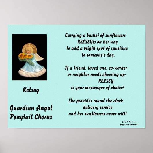 KELSEY-GUARDIAN ANGEL PONYTAIL CHORUS POSTER (Devant)