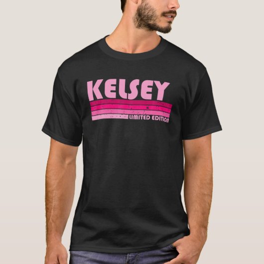 KELSEY Name Personalized Retro  80S 90S Bir T-shirt (Voorkant)