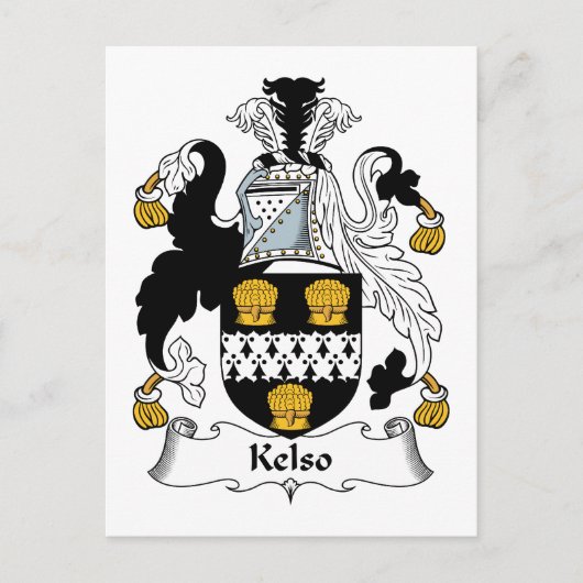 Kelso Family Crest Briefkaart (Voorkant)