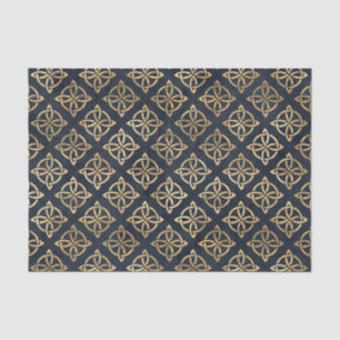 Keltic Knot Blue Gold Irish Pattern Tissuepapier