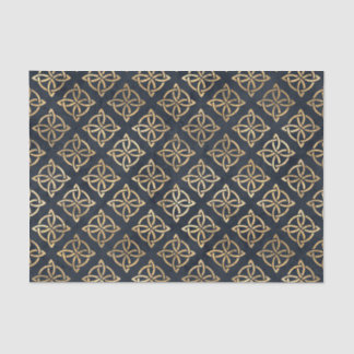 Keltic Knot Blue Gold Irish Pattern Tissuepapier