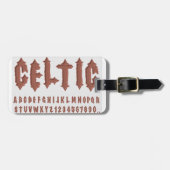 Keltisch alfabet lettertype bagagelabel (Voorkant horizontaal)