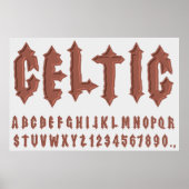 Keltisch alfabet lettertype poster (Voorkant)