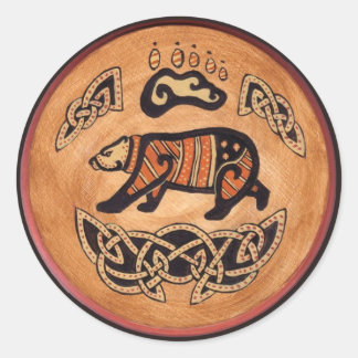 Keltisch Beer Ronde Sticker