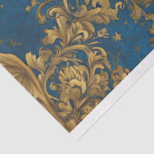 Keltisch blauw en goud kruis tissuepapier (Detail)