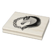 Keltisch bruin paard geel 	rubberstempel (Stempel)