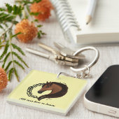 Keltisch Bruin Paard geel Sleutelhanger (Voorkant Rechts)
