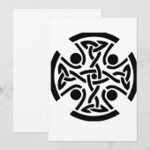 Keltisch christelijk kruis  kaart (Voorkant / Achterkant)