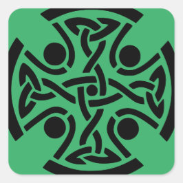 Keltisch Christelijk kruis Vierkante Sticker