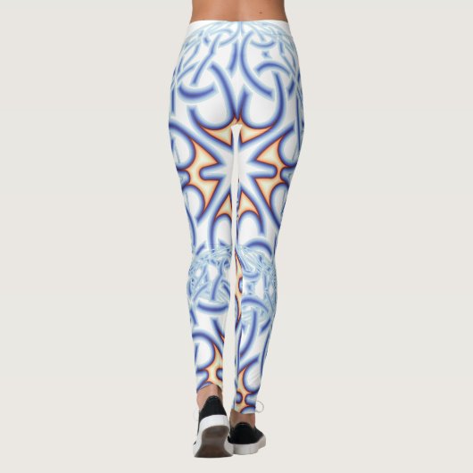 Keltisch cirkelmotief in pastelkleuren leggings (Achterkant)
