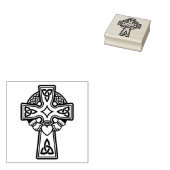 Keltisch Claddagh kruis rubberen stempel (Gestempeld)