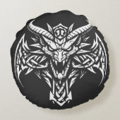 Keltisch drakenembleem van BurnsInHell Rond Kussen (Achterkant)