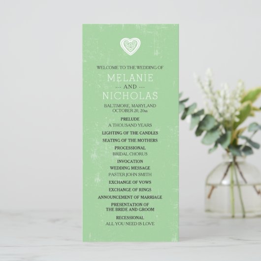 Keltisch Hart Iers Trouwprogramma 3991 Programma (Staand voorkant)