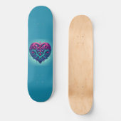 Keltisch hart met blauw gras skateboard (Voorkant)