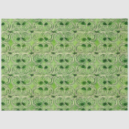 Keltisch Iers Groen en Goud  Patroon 2 Tissuepapier