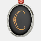 Keltisch Initiaal C Metalen Ornament (Links)