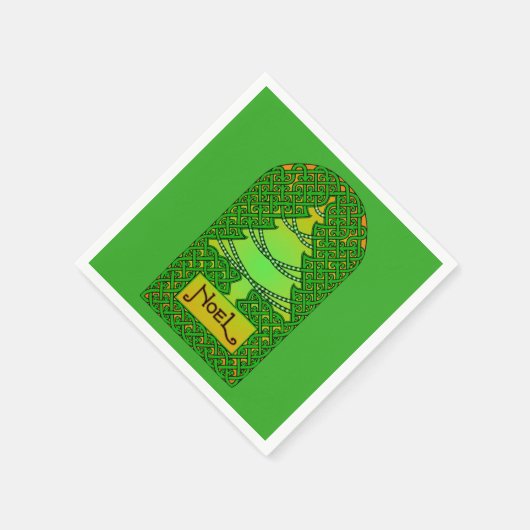 Keltisch kerstboompapier Napkin Servet (Hoek)