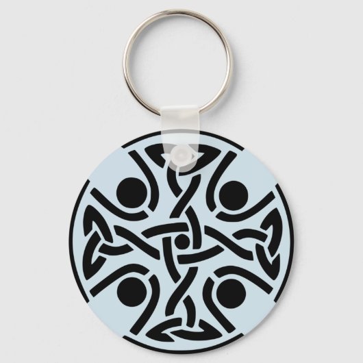 Keltisch knoopontwerp Fundamentele ronde KeyChain (Voorkant)