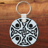 Keltisch knoopontwerp Fundamentele ronde KeyChain (Voorkant)