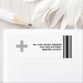 Keltisch kruis en strepen etiket (Insitu)