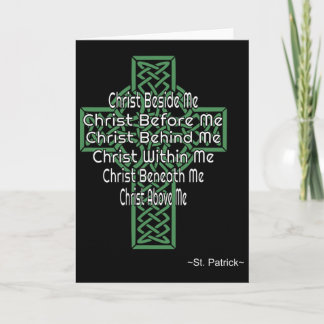 Keltisch Kruis Shirt St. Patrick Gebed Christelijk Kaart