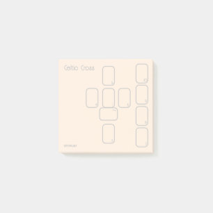 Keltisch Kruis Tarot Spread (klein, eenvoudig goud Post-it® Notes