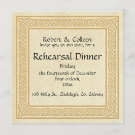 Keltisch ontwerp bruiloft repetitie diner kaart