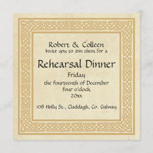 Keltisch ontwerp bruiloft repetitie diner kaart