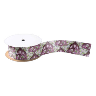 Keltisch Plumb Roze Bloemen Triquetra Handfasting Lint