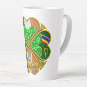 Keltisch Shamrock Erfgoed Symbool Iers Geïnspireer Latte Mok