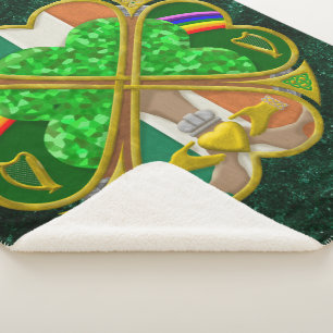 Keltisch Shamrock Erfgoed Symbool Iers Geïnspireer Sherpa Deken