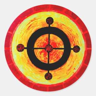 Keltisch zonnesymbool ronde sticker